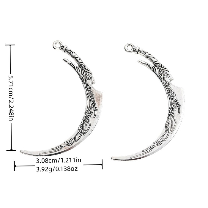 Antique Silver Zinc Alloy Weapon Charm Pendant No.607591 for DIY Necklace Bracelet Jewelry Making
