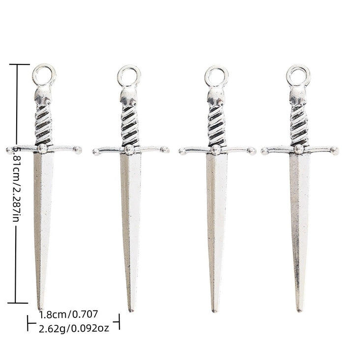 Zinc Alloy Weapon Charm Pendant No.280855 for DIY Necklace Bracelet Jewelry Making