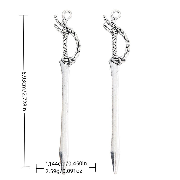 Zinc Alloy Weapon Charm Pendant No.032289 for DIY Necklace Bracelet Jewelry Making