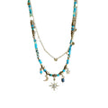 Vintage French Star Moon Faux Crystal Sequin Necklace For Women Light Luxury Collarbone Jewelry view 5