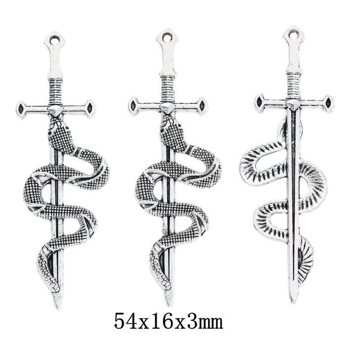 Antique Silver Zinc Alloy Weapon Charm Pendant No.097075 for DIY Necklace Bracelet Jewelry Making