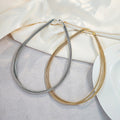 European American Exaggerated Multi Layer Geometric Circle Metal Clavicle Necklace view 1