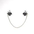 European American Vintage Rose Flower Collar Clip Brooch, Simple Fashion Clothing Accessory view 5