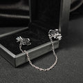 European American Vintage Rose Flower Collar Clip Brooch, Simple Fashion Clothing Accessory view 3