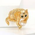 Alloy Enamel Playing Cat Brooch Pin For Animal Clothing Decoration view 2