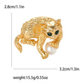 Alloy Enamel Playing Cat Brooch Pin For Animal Clothing Decoration view 4