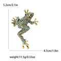 Rhinestone Alloy Long Leg Frog Brooch For Animal Clothing Decoration view 4