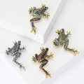 Rhinestone Alloy Long Leg Frog Brooch For Animal Clothing Decoration view 1