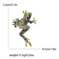 Rhinestone Alloy Long Leg Frog Brooch For Animal Clothing Decoration view 6