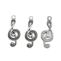 Zinc Alloy Musical Note Charm Pendant No.474541 for DIY Necklace Bracelet Jewelry Making view 3