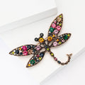 Alloy Rhinestone Hollow Dragonfly Brooch For Women's Clothing Decoration view 3