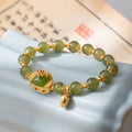 New Chinese Style Vintage Lotus Geometric Beaded Bracelet, Simple Elegant Bangle For Women view 1