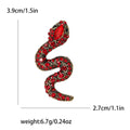 Alloy Rhinestone Snake Brooch Pin For Coat And Suit Decoration view 4