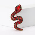 Alloy Rhinestone Snake Brooch Pin For Coat And Suit Decoration view 2
