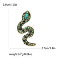 Alloy Rhinestone Snake Brooch Pin For Coat And Suit Decoration view 6