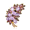 Pink Purple Feather Six Designs Metal Brooch Pin for Jackets and Lapels view 3
