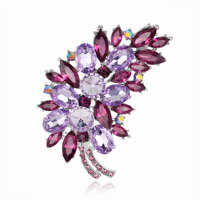 Pink Purple Feather Six Designs Metal Brooch Pin for Jackets and Lapels