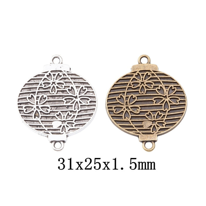 Zinc Alloy Double Lantern Charm Pendant for DIY Necklace Bracelet Jewelry Making