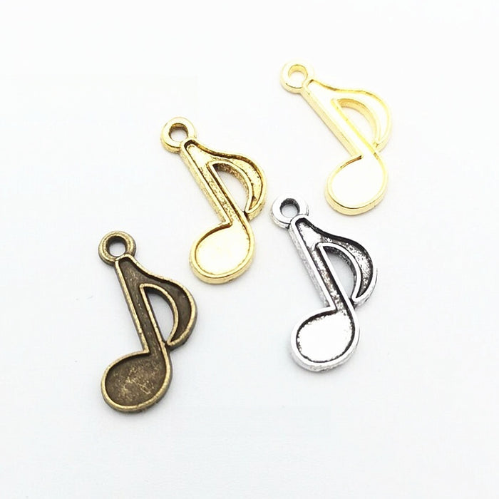 Zinc Alloy Musical Notes Charm Pendant for DIY Necklace Bracelet Jewelry Making