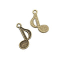 Zinc Alloy Musical Notes Charm Pendant for DIY Necklace Bracelet Jewelry Making view 2