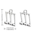 Antique Silver Zinc Alloy Musical Note Charm Pendant for DIY Necklace Bracelet Jewelry Making view 1