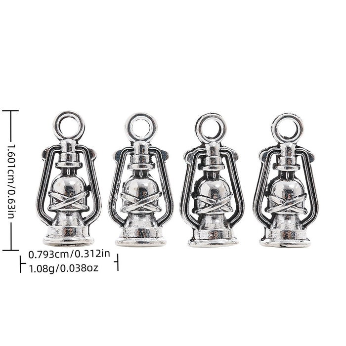 Silver Zinc Alloy Oil Lamp Charm Pendant for DIY Necklace Bracelet Jewelry Making