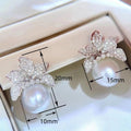 Exquisite Fashion Earring Set, Classic Faux Pearl Floral Earrings Jewelry Accessories For Women view 5