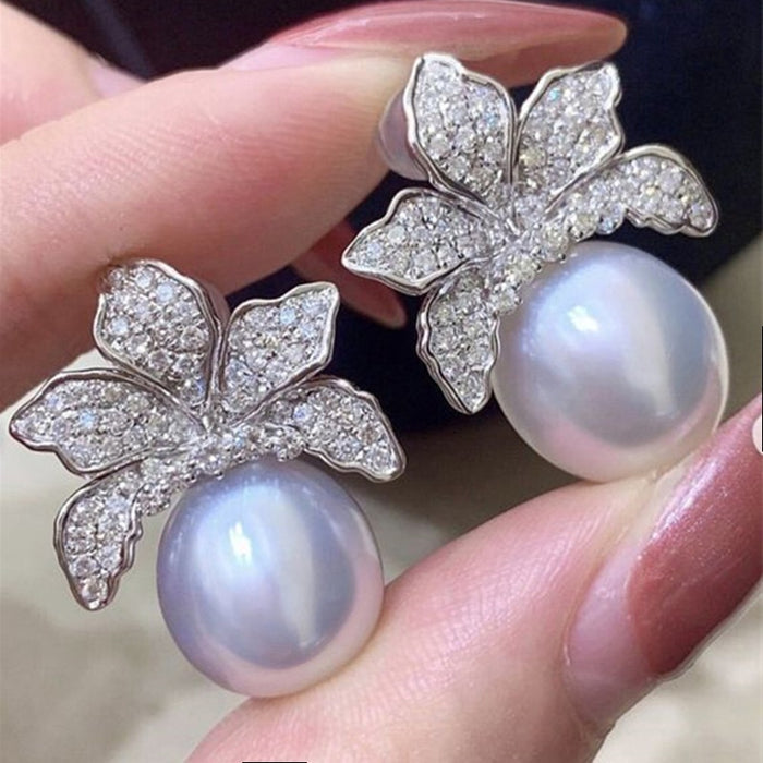 Exquisite Fashion Earring Set, Classic Faux Pearl Floral Earrings Jewelry Accessories For Women