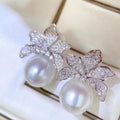 Exquisite Fashion Earring Set, Classic Faux Pearl Floral Earrings Jewelry Accessories For Women view 3