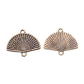 Zinc Alloy Fan Charm Pendant for DIY Necklace Bracelet Jewelry Making view 2