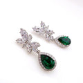 Luxury Pear Shaped Water Drop Zircon Long Stud Earrings, Vintage Fashion Jewelry For Women view 3