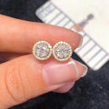 Hip Hop Unisex Small Stud Earrings Simple Full Rhinestone 2024 Trendy Fashion Ear Jewelry view 1