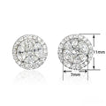 Hip Hop Unisex Small Stud Earrings Simple Full Rhinestone 2024 Trendy Fashion Ear Jewelry view 4