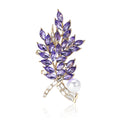Alloy Rhinestone Wheat Brooch Pin For Dresses And Formal Wear view 5
