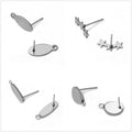 Stainless Steel Irregular Geometric Stud Earrings With Hole DIY Earring Jewelry Findings 1g view 2