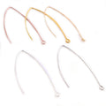 28/55mm V Shape Copper Plated Ear Hooks For DIY Earring Jewelry Accessories 0.5g Earrings view 5