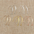 28/55mm V Shape Copper Plated Ear Hooks For DIY Earring Jewelry Accessories 0.5g Earrings view 4