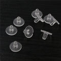 Plastic Disc Earring Backs Clear Soft Rubber Anti Slip Ear Stud Stoppers For DIY Jewelry Earrings view 4