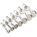 6-25mm Stainless Steel Earring Cabochon Settings French Clip Ear Hooks For DIY Jewelry Charms Earrings view 2