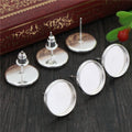 6-20mm Round Stud Earring Tray Base DIY Ear Jewelry Findings Without Ear Backs Stud Earrings view 3