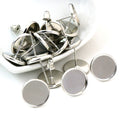 6-20mm Round Stud Earring Tray Base DIY Ear Jewelry Findings Without Ear Backs Stud Earrings view 4