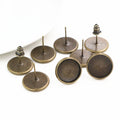 6-20mm Round Stud Earring Tray Base DIY Ear Jewelry Findings Without Ear Backs Stud Earrings view 2