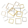 15/20/25mm Square Copper Plated Hollow DIY Earring Findings Jewelry Accessories 0.4g Earrings view 1
