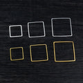 15/20/25mm Square Copper Plated Hollow DIY Earring Findings Jewelry Accessories 0.4g Earrings view 2