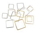 15/20/25mm Square Copper Plated Hollow DIY Earring Findings Jewelry Accessories 0.4g Earrings view 5