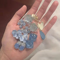 Alloy Blue Butterfly Enamel Rhinestone Stud Earrings Chic Light Luxury Animal Jewelry view 4