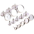 6-20mm Stainless Steel Ear Stud Gemstone Bezel Tray DIY Earring Jewelry Findings Without Backs Earrings view 1