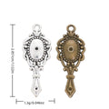 Zinc Alloy Mirror Charm Pendant No.365092 for DIY Necklace Bracelet Jewelry Making view 1