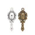 Zinc Alloy Mirror Charm Pendant No.365092 for DIY Necklace Bracelet Jewelry Making view 4