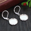 12mm Iron Plated Ear Hook With Base Tray DIY Earring Findings Jewelry Accessories Earrings view 3